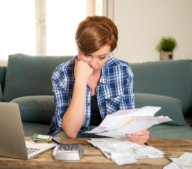 A woman trying to figure out if she qualifies for bankruptcy in New York.